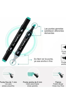 Double Tip Markers Pens Brush Tip 36 Colors - 彩色 - 查看 5