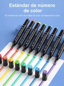 Double Tip Markers Pens Brush Tip 36 Colors - 彩色 - 查看 7