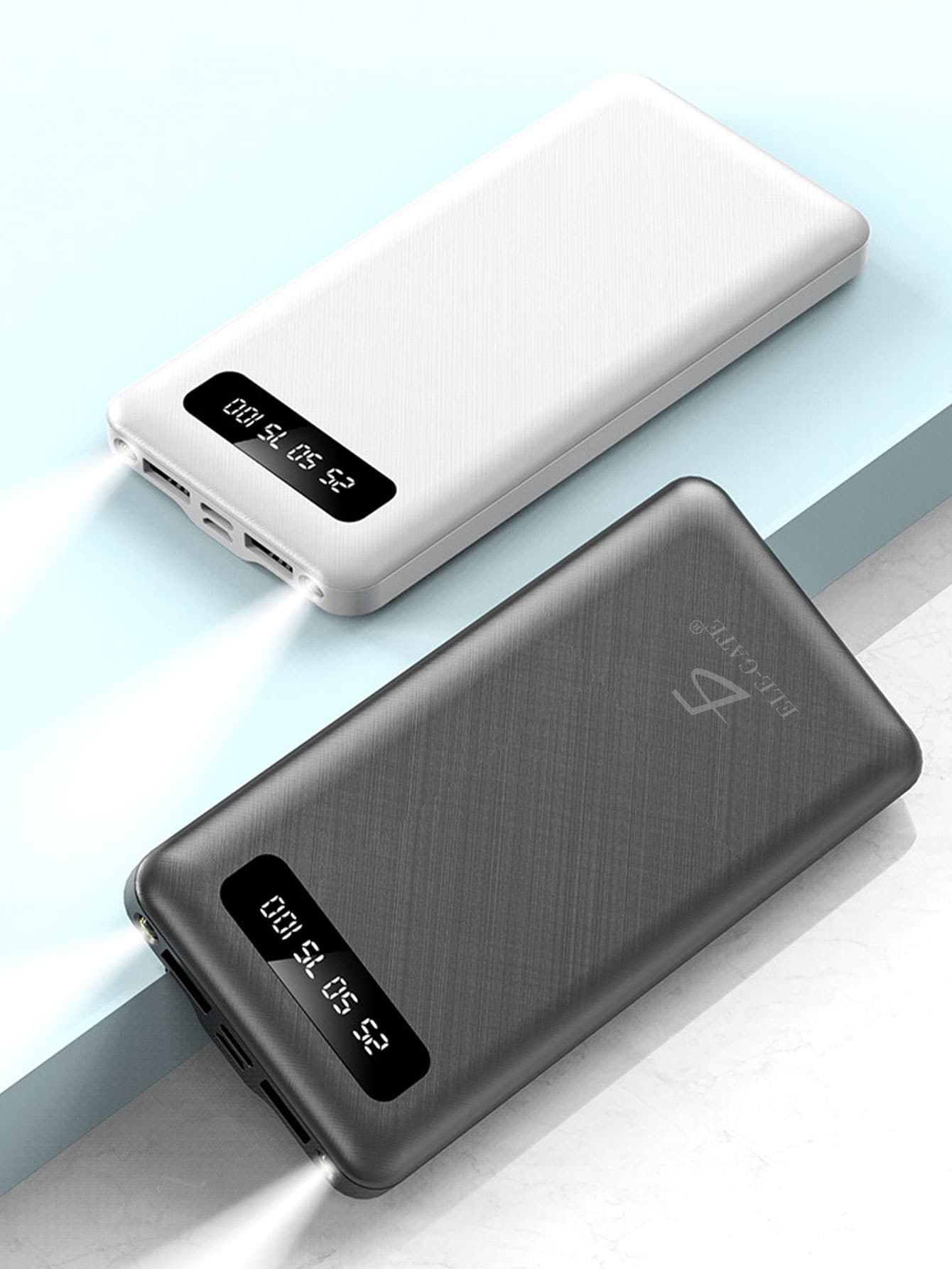 Power Bank Pila Bateria Portatil 10000mah - Blanco y Negro - Ver 1