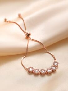 Andkiss 1pc Micro Pave Cubic Zirconia Bracelet