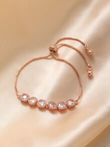 Andkiss 1pc Micro Pave Cubic Zirconia Bracelet