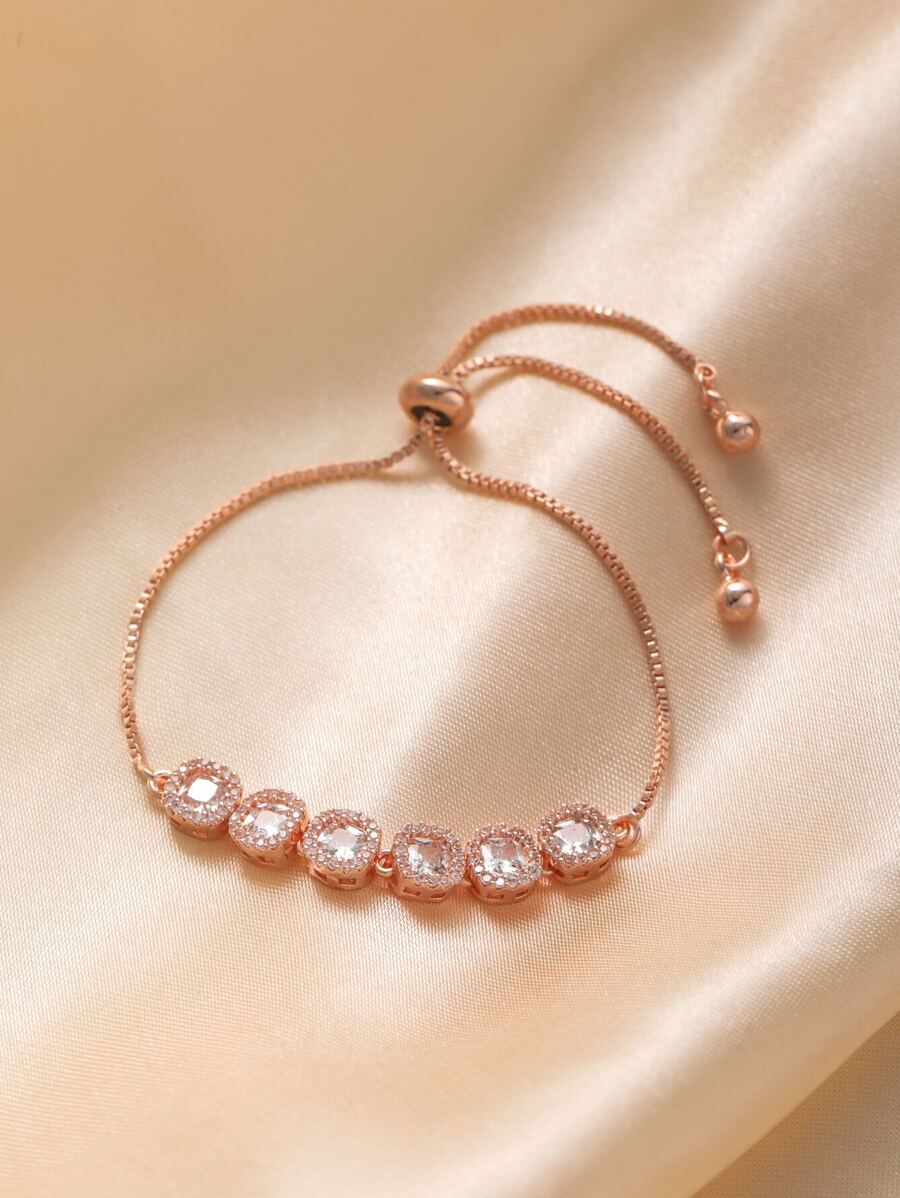 Andkiss 1pc Micro Pave Cubic Zirconia Bracelet