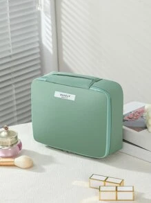 旅行化妆包，1 件轻便多功能防水化妆品收纳包手提包沐浴淋浴钱包袋便携式化妆品刷收纳包带拉链封口，可装口红、刷子、护肤品、手机、硬币、小物品，适合居家、旅行、度假和学校使用，化妆包化妆包护肤包洗漱包收纳袋，旅行必需品邮轮必需品宿舍必需品 - 綠色 - 查看 4