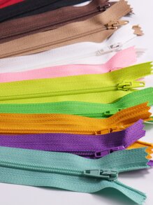 10入組DIY縫紉拉鍊,樹脂牙帶尼龍布,服裝修復 - 彩色 - 查看 1