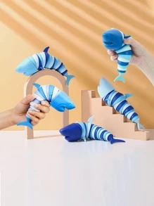 1 件创意蓝鲨减压玩具，海洋主题派对恶作剧和缓解压力游戏，鲨鱼，儿童玩具，玩具