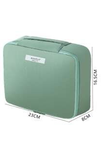 旅行化妆包，1 件轻便多功能防水化妆品收纳包手提包沐浴淋浴钱包袋便携式化妆品刷收纳包带拉链封口，可装口红、刷子、护肤品、手机、硬币、小物品，适合居家、旅行、度假和学校使用，化妆包化妆包护肤包洗漱包收纳袋，旅行必需品邮轮必需品宿舍必需品 - 綠色 - 查看 7