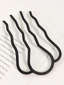 1pc Hair Bun Maker With Comb For Hair Updos, Hair Accessory - Black - View 4