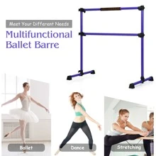 Goplus Portable Ballet Barre 4ft Freestanding Adjustable Double Dance Bar - Purple - View 5