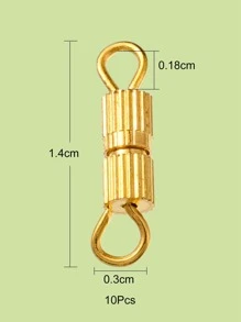 20sets Iron Screw Buckle Double Pendant Connectors, Suitable For Diy Bracelet And Necklace Making