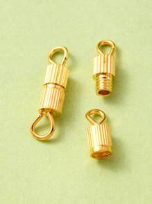 20sets Iron Screw Buckle Double Pendant Connectors, Suitable For Diy Bracelet And Necklace Making