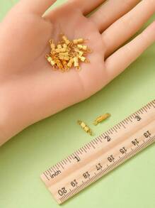 20sets Iron Screw Buckle Double Pendant Connectors, Suitable For Diy Bracelet And Necklace Making
