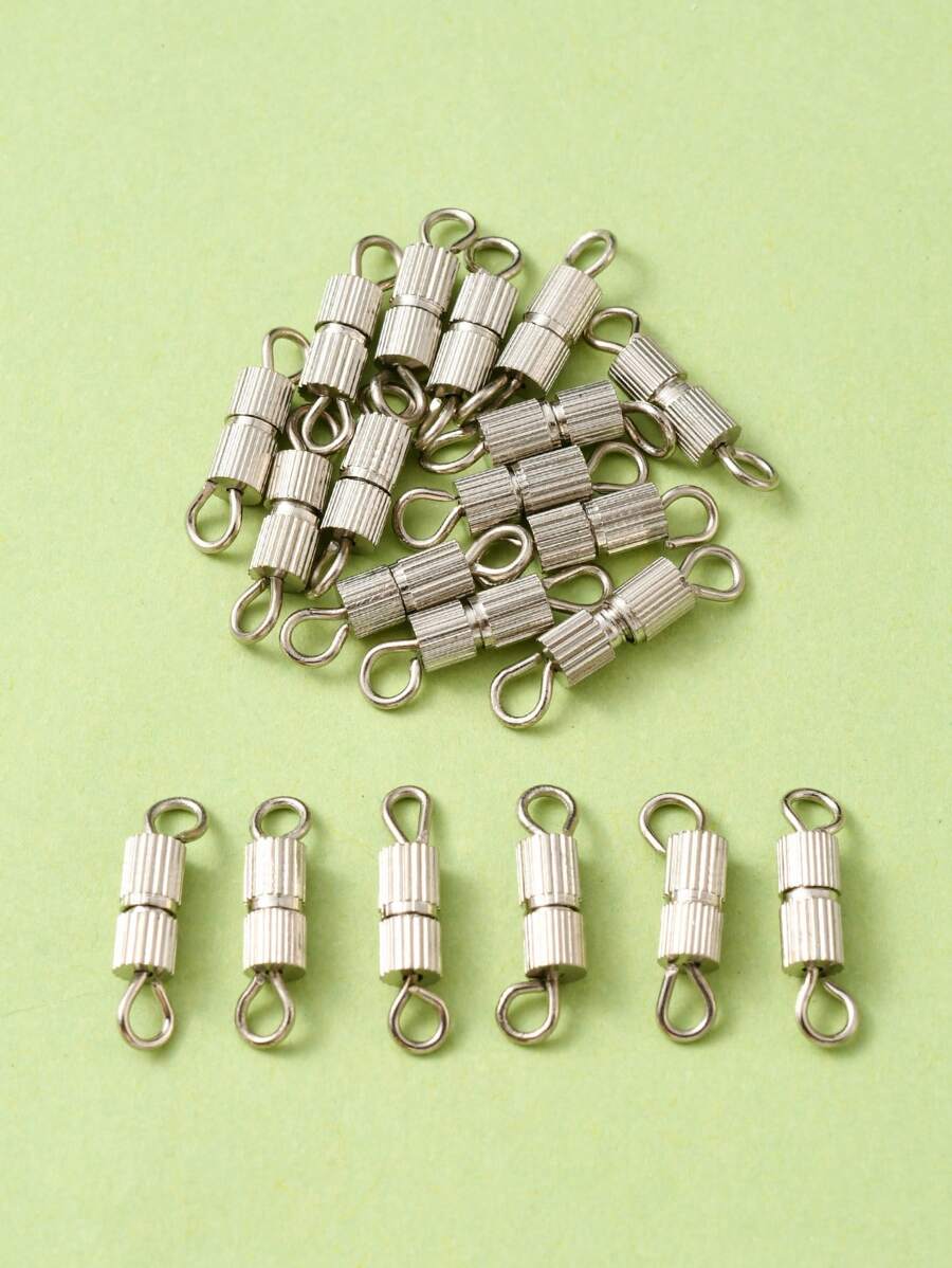 20 Sets Iron Screw Clasps Double Connection Diy Jewelry Accessories For Bracelet & Necklace Making