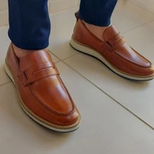 Men Loafers - Mocha Brown - View 1