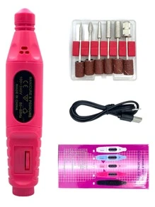 PULIDOR ESTUDIANTIL USB DRILL UÑAS ESMERIL LEODY rey - Rosa Fucsia - Ver 1