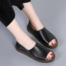 2023 Summer New Large Size Women's Casual Peep Toe Sandals, Convenient For Outdoor Activities And Can Be Used As Slippers