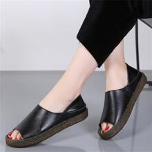 2023 Summer New Large Size Women's Casual Peep Toe Sandals, Convenient For Outdoor Activities And Can Be Used As Slippers