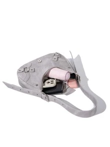 Korean Punk Style Versatile Women Shoulder Bag - Light Grey - View 6