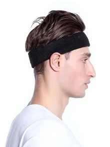 1入組防汗帶運動頭帶，適合男士、女士吸濕排汗運動防汗帶，適合網球、籃球、跑步、健身房鍛煉 - 彩色 - 查看 5