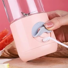 1PC 500ML Mini Portable Mixer Cup,Fruit Veggie Juicer,Portable Blender For Fresh Juice,Fresh Juice Blender,Blender Cup Electric,Personal Size Blender For Shakes,and Smoothies,USB Charging Blender - Pink - View 6