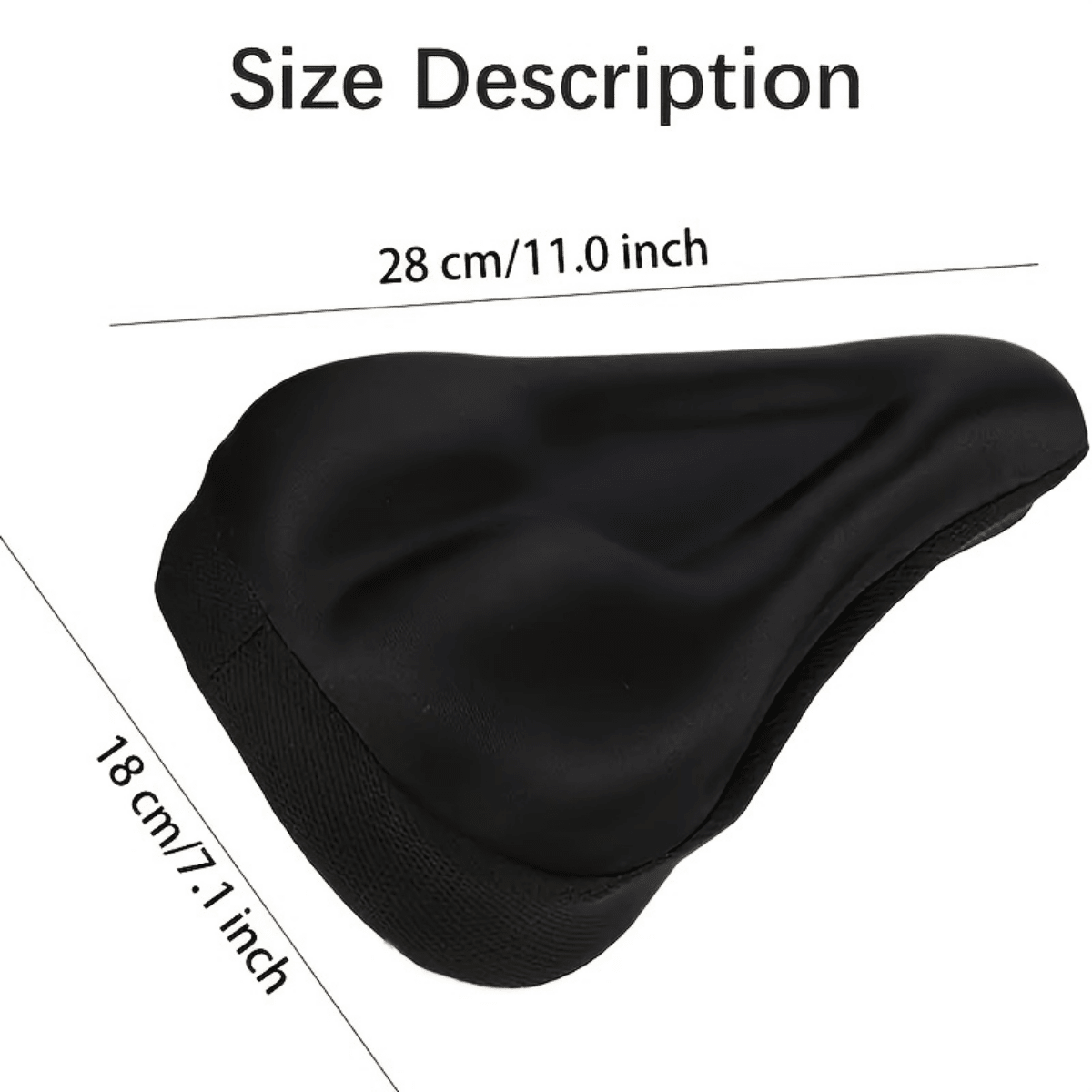Unisex Bike Seat Cushion, Gel Padded Bike Seat Cover, Extra Soft