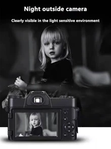 Dc106 4k 24fps 16x Digital Zoom 3.0 Inch Hd Folding Screen Camera, Supports 128gb Memory, Suitable For Beginners, Students, Gift - Black - View 5