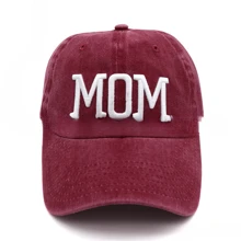 Mom/ Dad Letter Print Baseball Cap For Couple, Father's Day Mother's Day Gift - Red - View 4