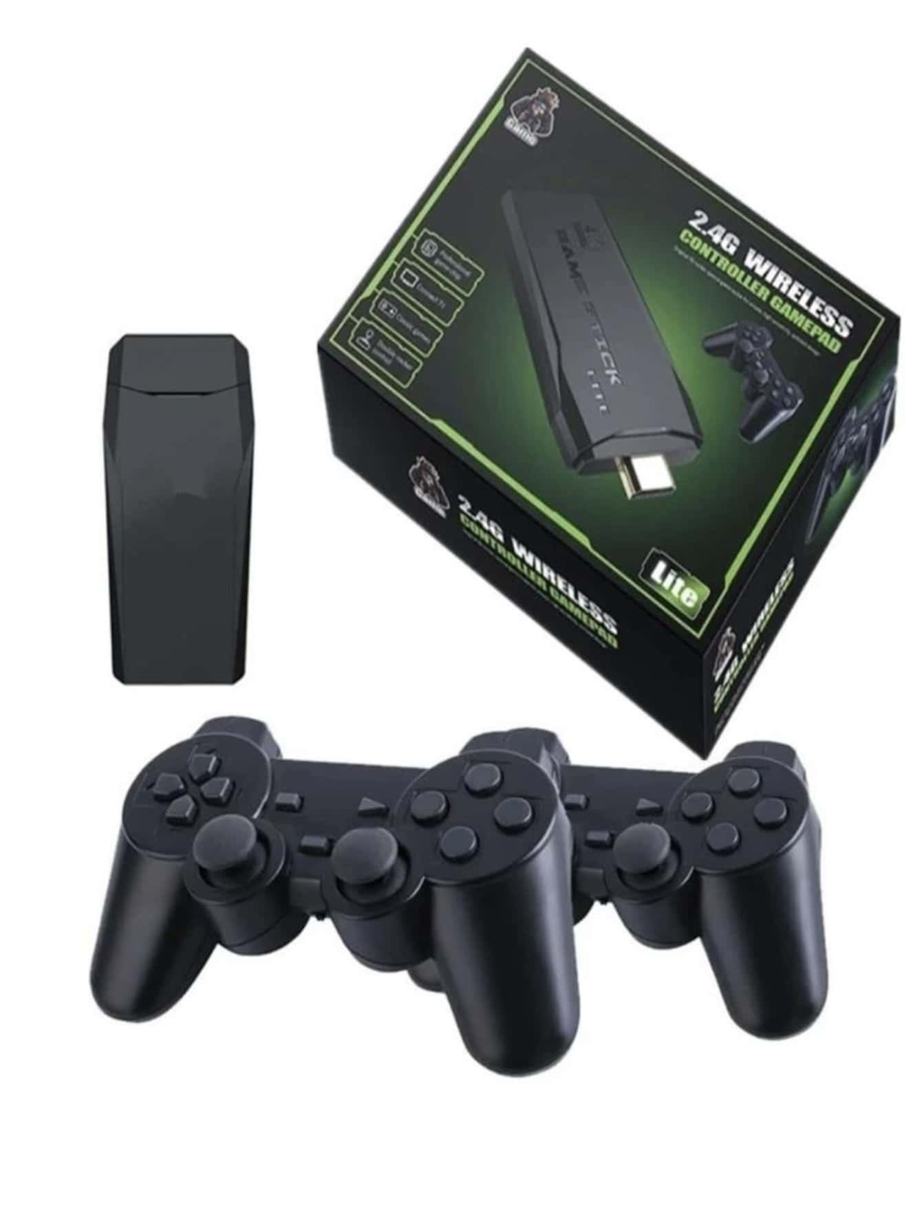 Video Game Stick 4k 10mil Jogos Retro 2 Controles Sem Fio  Pronta entrega! - Preto - Visão 1