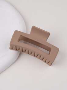 1pc Medium Size Square Frosted Plastic Vintage Style Hair Claw Clip For Women Casual Hair Jaw Clip