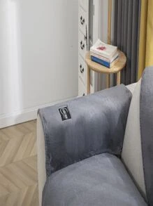 加厚長毛絨沙發墊,防滑,歐洲風格,柔軟的豪華沙發套適合冬天 - 灰色 - 查看 5