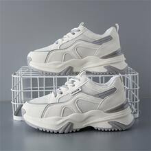 女士休閒老爹鞋,跑步運動鞋,時尚和多用途,夏天 - 灰色 - 查看 2