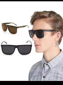 Kính thời trang nam chống nắng ngoài trời mùa hè Hoàn hảo cho bạn bè như một món quà thông thường - màu đen - Xem 2