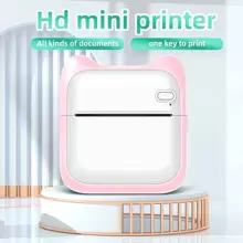 Mini Pocket Printer(Note: Optional Independent Printer Or 5 Rolls Of Self-Adhesive Paper)Portable Thermal Printer For Android Or IOS APP, Inkless Printer, Suitable For Home, Office, Study, And Work List Printing - Pink - View 2