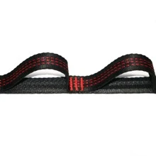 2 PCS Nylon Daisy Chain 9 Loop Adjustable Multipurpose Strap Rope 25kN Strong Climbing Straps 67 Inches for Yoga Swing Yoga Hammock Trapeze Ceiling Anchors Daisy Chain - Black - View 4