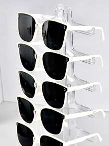 1pc Transparent Sunglasses Display Rack, Multi-layer Store Display Shelf, Eyeglasses Sunglasses Display Props Storage Stand - Clear - View 3