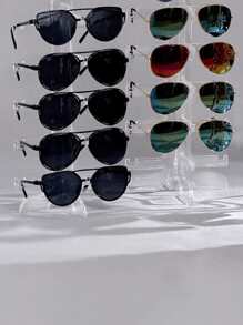 1pc Transparent Sunglasses Display Rack, Multi-layer Store Display Shelf, Eyeglasses Sunglasses Display Props Storage Stand - Clear - View 7