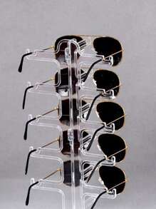 1pc Transparent Sunglasses Display Rack, Multi-layer Store Display Shelf, Eyeglasses Sunglasses Display Props Storage Stand - Clear - View 8