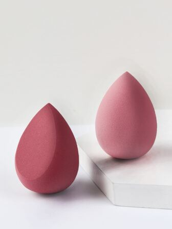 Burgundy + Rose Red Beauty Sponge For Even Application, 2 Pcs For Quick Makeup Application, No Need To Eat Powder, Wet And Dry Powder Puff,Makeup,Cheap,Room Decor,Vanity,Travel,Bedroom,Makeup Accessories,Puff,Makeup Blender,Powder Puff,Makeup Sponge,Cheap,Stocking Stuffers,Makeup,Makeup Tools,Cheap Stuff,Gifts,Gifts For Women,Christmas Gifts