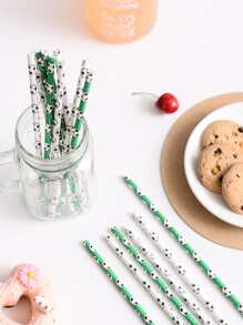 50入組一次性足球形狀吸管 - 彩色 - 查看 3