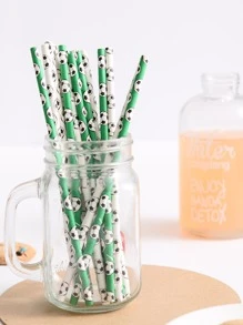 50入組一次性足球形狀吸管 - 彩色 - 查看 6