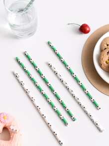 50入組一次性足球形狀吸管 - 彩色 - 查看 4