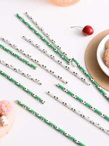 50入組一次性足球形狀吸管 - 彩色 - 查看 2