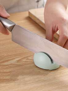 1pc Random Color Cartoon Frog Shaped Rubber Mini Knife Sharpener, Quick & Convenient For Sharpening Knives & Scissors - Multicolor - View 3