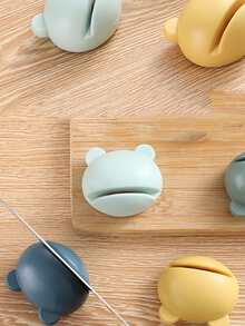 1pc Random Color Cartoon Frog Shaped Rubber Mini Knife Sharpener, Quick & Convenient For Sharpening Knives & Scissors - Multicolor - View 5
