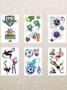 Sports Soccer Temporary Tattoo - Multicolor - View 4