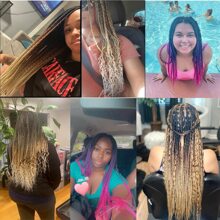 26 Inch Multi-Color Braiding Hair Extensions, Easy Braid Pre-Stretched Kanekalon Synthetic Hair Braids, Yaki Texture Heat Stylable, For Daily Wear, Halloween, Christmas, Unisex (1pc, Blue Ombre)