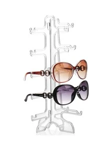 1pc Transparent Sunglasses Display Rack, Multi-layer Store Display Shelf, Eyeglasses Sunglasses Display Props Storage Stand - Clear - View 2