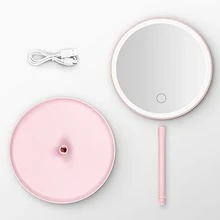 Espejo De Maquillaje Led, Smart Con Luz Ajustable De Tres Colores, Espejo De Cosmética Para Mesa Con Control Táctil Y Función Recargable - Blanco - Ver 10