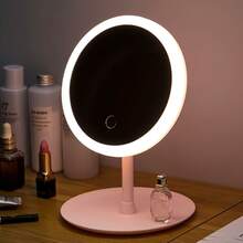 Espejo De Maquillaje Led, Smart Con Luz Ajustable De Tres Colores, Espejo De Cosmética Para Mesa Con Control Táctil Y Función Recargable - Blanco - Ver 11