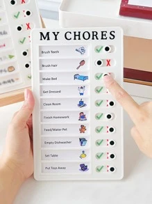 Self-discipline Punch Card Reminder Chart For DIY Plan, Family With Children, Detachable And Reusable - Blue - View 1