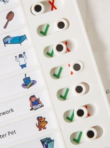 Self-discipline Punch Card Reminder Chart For DIY Plan, Family With Children, Detachable And Reusable - Blue - View 3